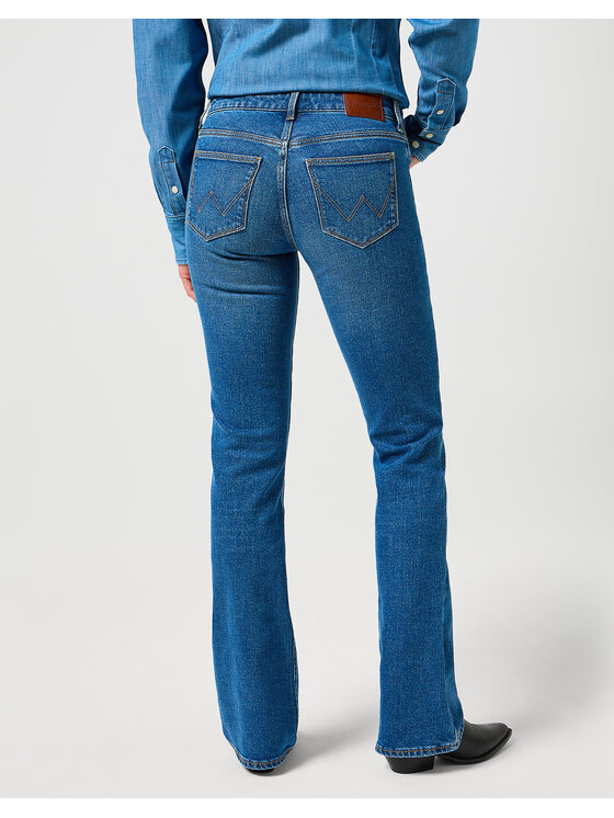 Wrangler Wrangler Jeansy BOOTCUT Niebieski Loose Fit