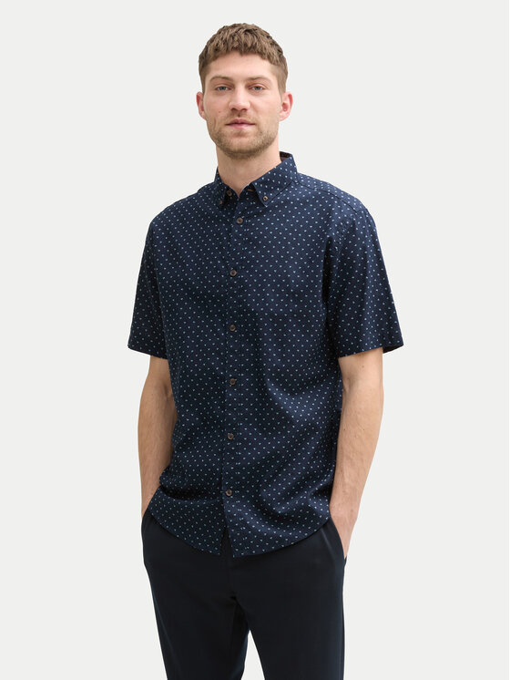 Camicia Uomo TOM TAILOR A Maniche Corte, Taglio Regular Fit, Tessuto Leggero A Quadri - Collezione Estiva
