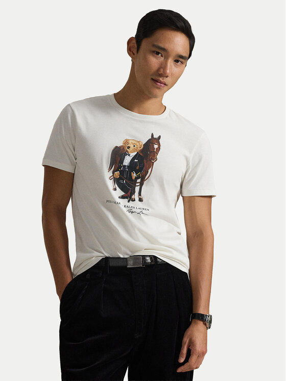 Polo Ralph Lauren Polo Ralph Lauren Tricou 710P08093003 Alb Custom Slim Fit