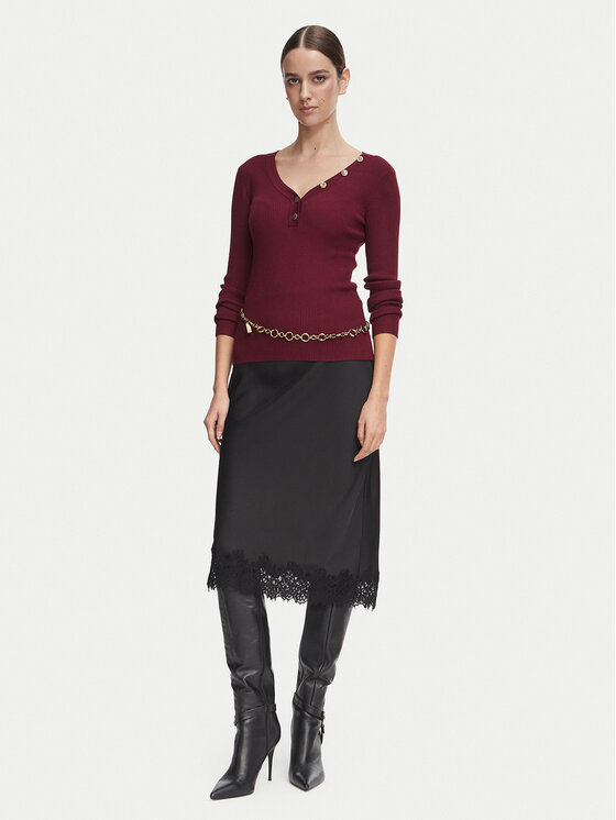 Morgan Morgan Bluzka 261-MBANBIN Bordowy Slim Fit