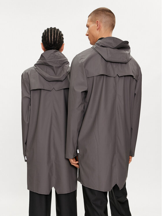 Rains Rains Яке за дъжд Long Jacket W3 12020 Сив Regular Fit