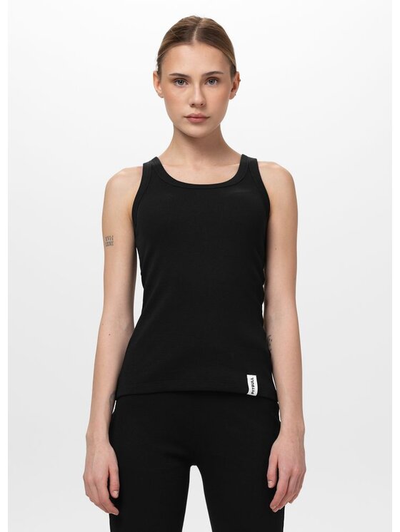 PITBULL PITBULL Tank top Rib LAYLA II Czarny Regular Fit
