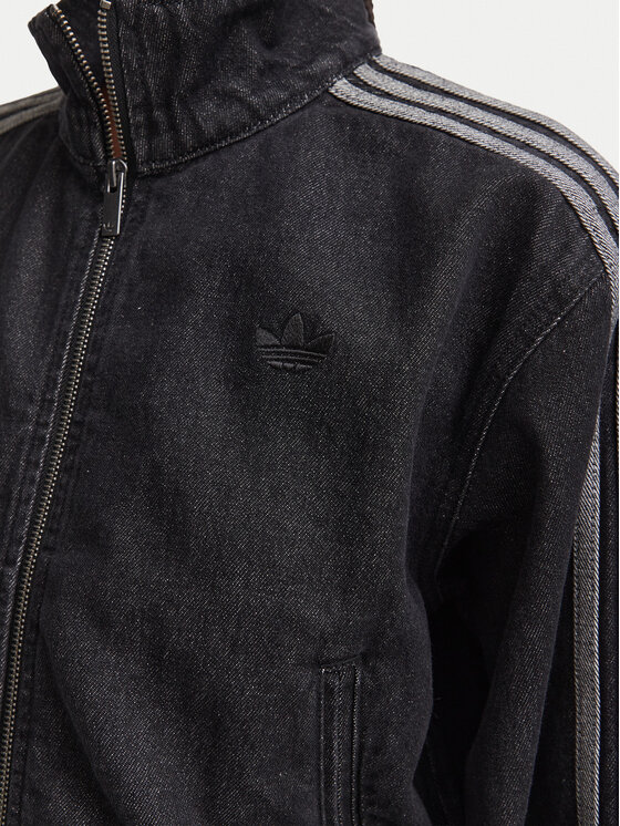 adidas adidas Džemperis Firebird Denim Tracktop IB6917 Juoda Regular Fit