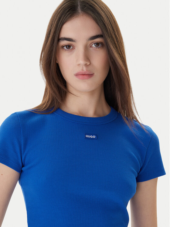 HUGO Hugo T-Shirt Baby 50510749 Modrá Slim Fit