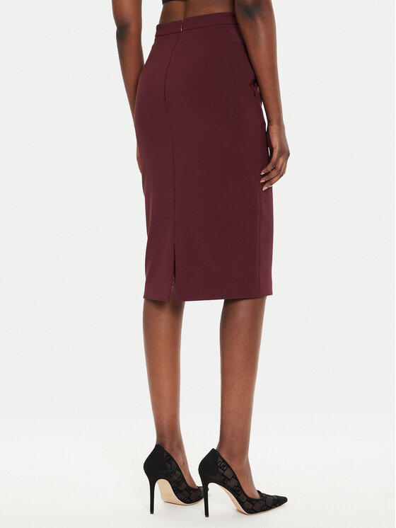 Elisabetta Franchi Elisabetta Franchi Ravno krilo GO-044-46E2 Bordo rdeča Slim Fit