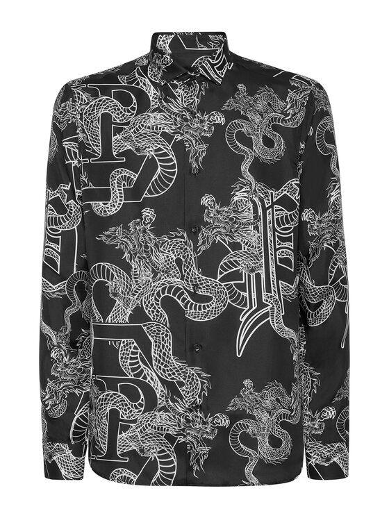 PHILIPP PLEIN PHILIPP PLEIN Košeľa 11469 Čierna Fitted Fit
