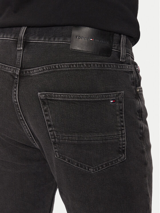 Tommy Hilfiger Tommy Hilfiger Džinsai Denton MW0MW37812 Juoda Straight Fit
