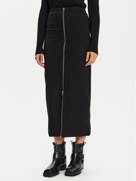 Karen by Simonsen Karen by Simonsen Fustă maxi Rebecca 10105102 Negru Slim Fit