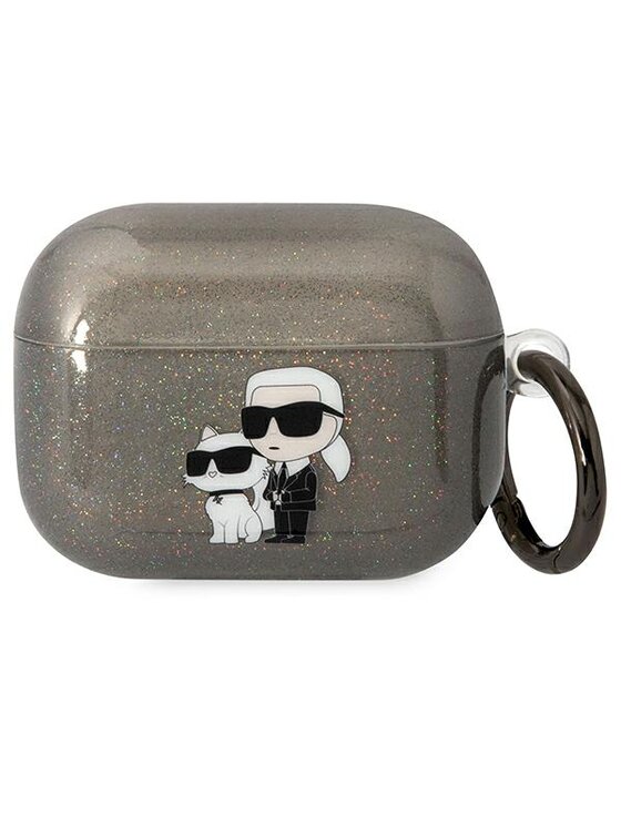 Karl Lagerfeld Ikonik Duo AirPods Pro 1/2 Hoesje Zwart