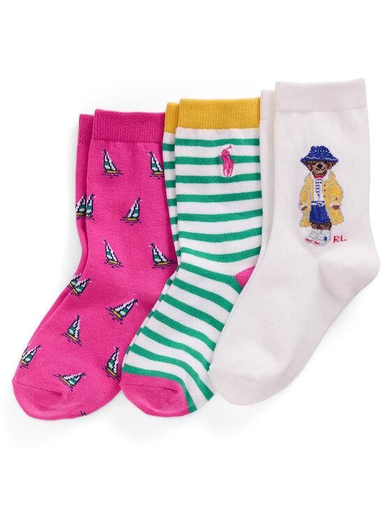 Set de 3 perechi de șosete lungi pentru copii Polo Ralph Lauren 4,47969E+11 Colorat