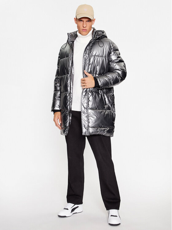 Guess Guess Giubbotto invernale M3BL43 WEHC0 Argento Regular Fit