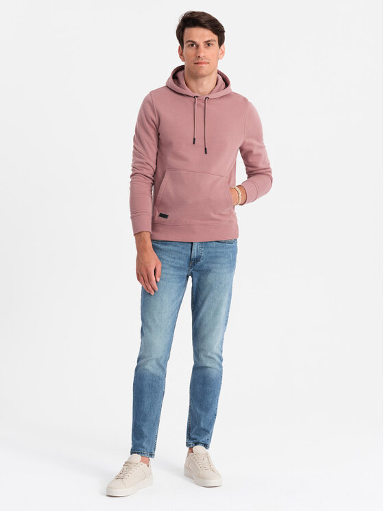Ombre Ombre Mikina OM-SSBN-0161 Růžová Regular Fit