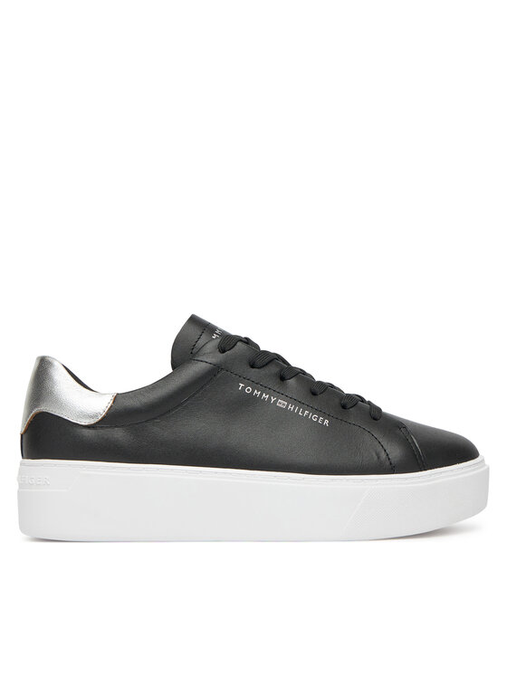 Tommy Hilfiger Damskie Sneakersy, rozmiar 41, Czarne, Essential Platform Court Sneaker FW0FW08756