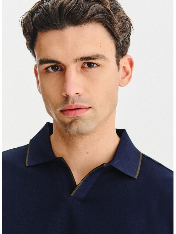 Pako Lorente Pako Lorente Polo P25WF-TX-002 Granatowy Classic Fit