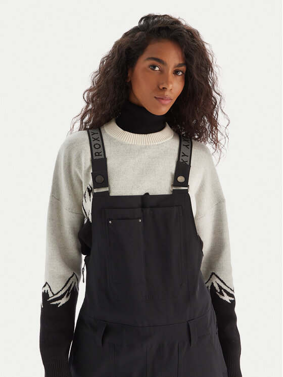 Roxy Roxy Παντελόνι σκι Rideout BIB PT ERJTP03290 Μαύρο Regular Fit