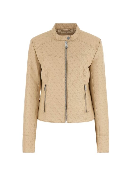 Guess Guess Kurtka z imitacji skóry 181403 Beżowy Classic Fit