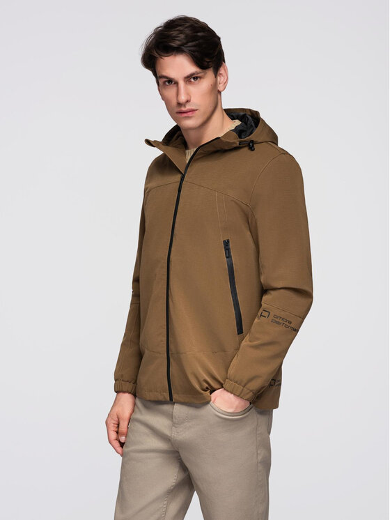 Ombre Ombre Kurtka przejściowa C638 Brązowy Regular Fit