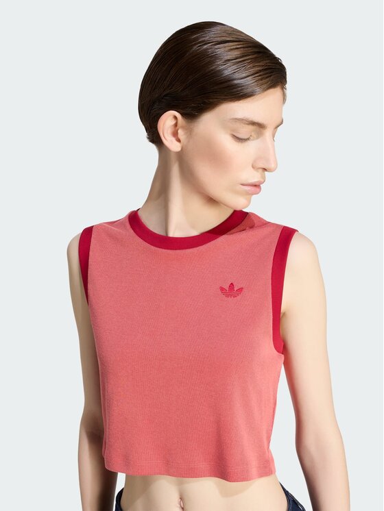 adidas adidas Top 165096 Czerwony Slim Fit