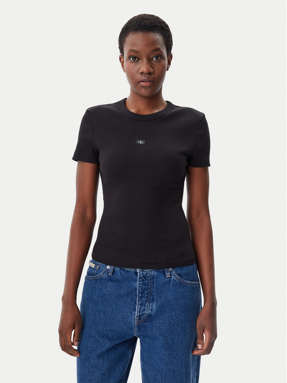 Calvin Klein Jeans Calvin Klein Jeans Tricou J20J225245 Negru Slim Fit