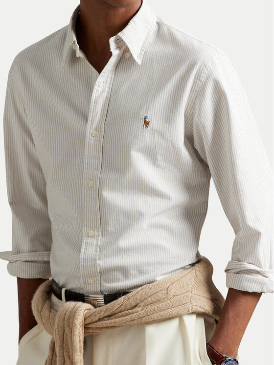 Polo Ralph Lauren Polo Ralph Lauren Košulja 710953710004 Svijetlo bež Slim Fit