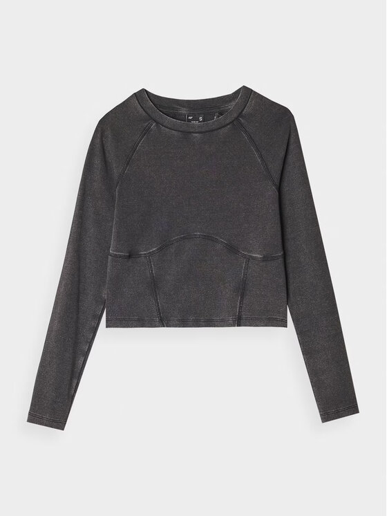 4F 4F Longsleeve 4FRAW24TLONF503-20S Czarny Slim Fit