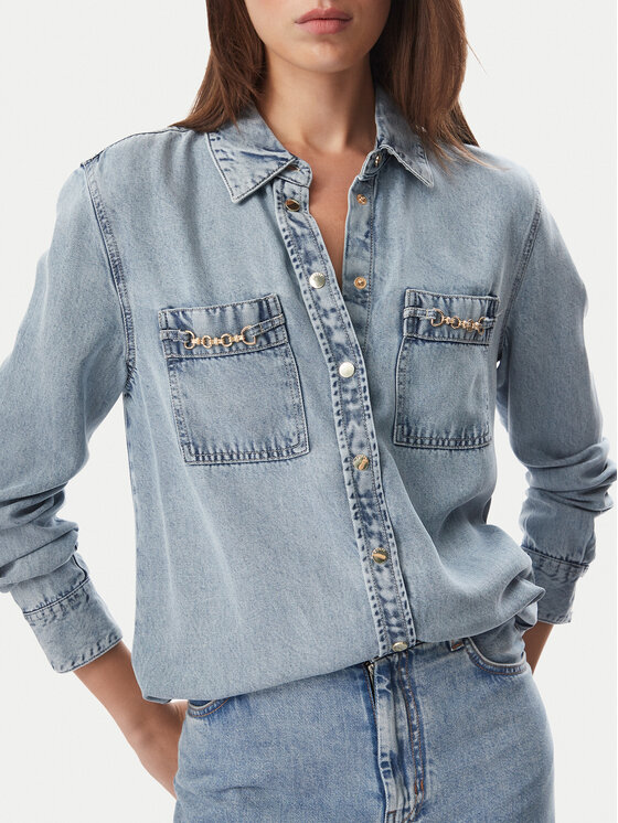 Guess Guess Teksasärk W6YH19 D1353 Sinine Regular Fit