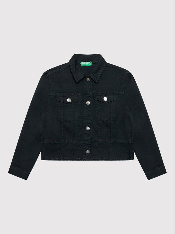 United Colors Of Benetton Geacă de blugi 2RISCN00G Negru Regular Fit