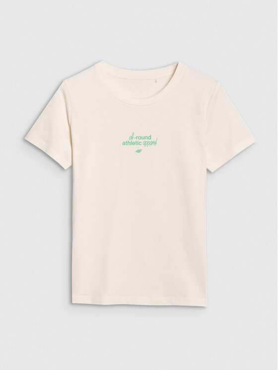4F 4F T-shirt 4FRSS25TTSHF2786-11S Bianco Regular Fit