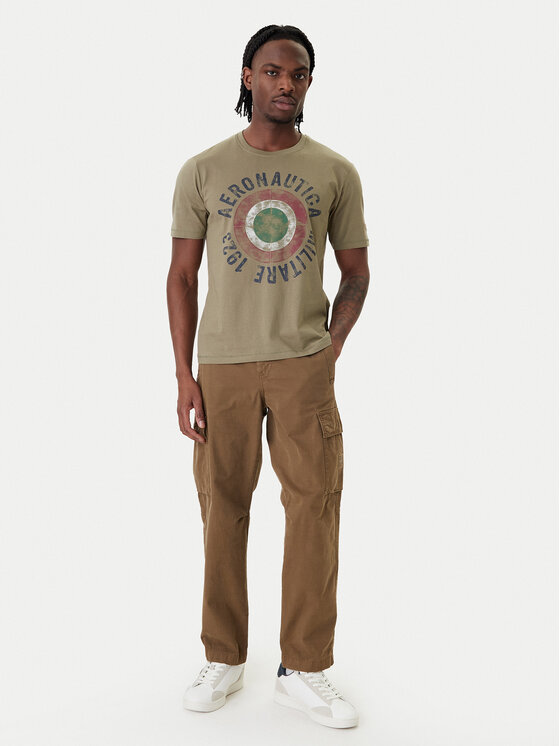 Aeronautica Militare Aeronautica Militare Tricou 261TS2538UJ00727 Verde Regular Fit
