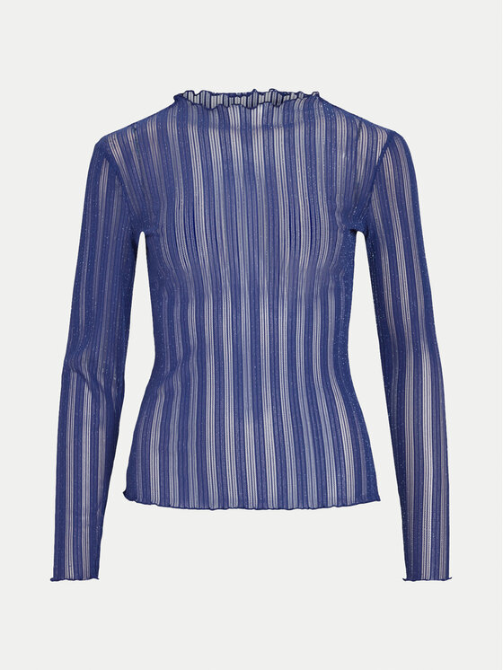 Vila Vila Blūze Mist 14102378 Zils Slim Fit