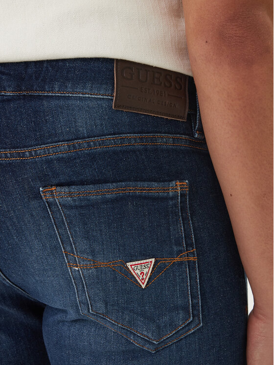 Guess Guess Jeansy Miami M2YAN1 D4Q41 Granatowy Skinny Fit