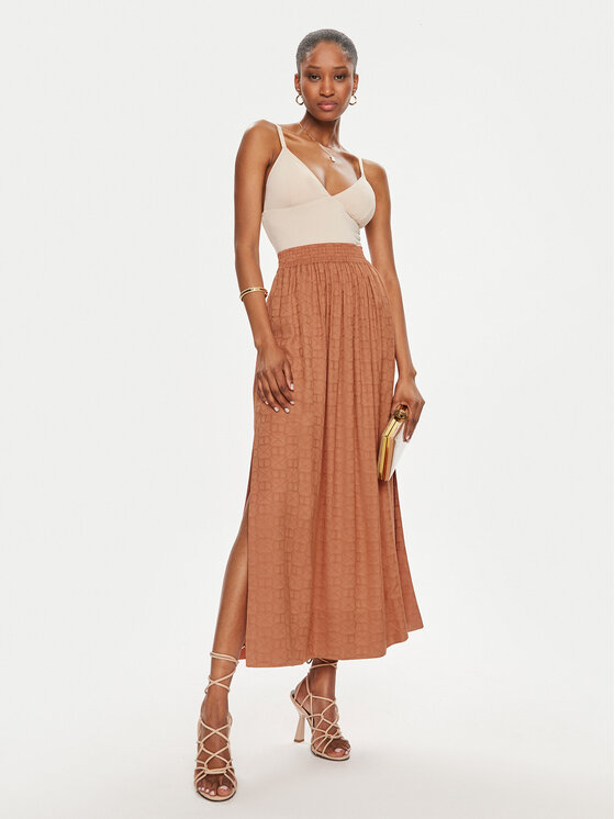 TWINSET TWINSET Midi suknja 241TT2243 Narančasta Loose Fit
