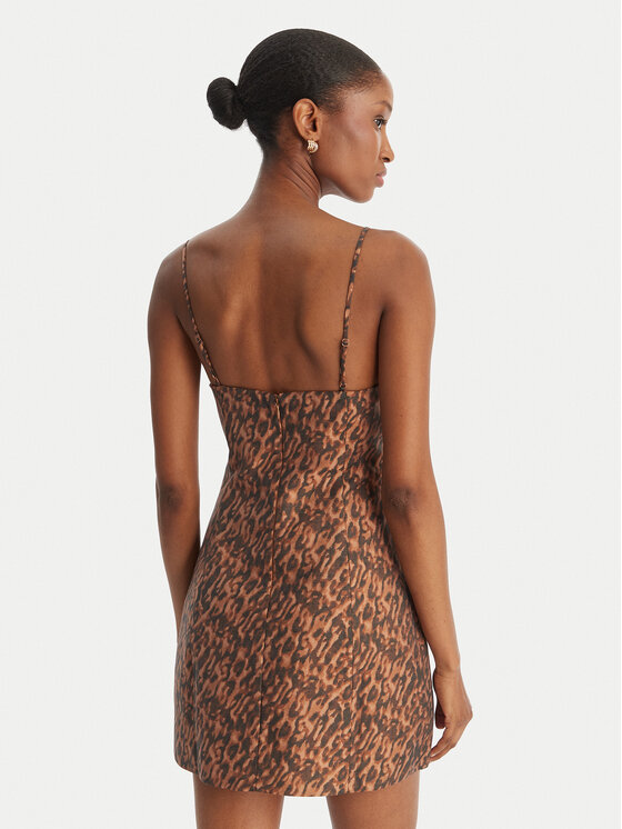 Bardot Bardot Kokteiļkleita Marcello 59817DB1 Brūns Slim Fit