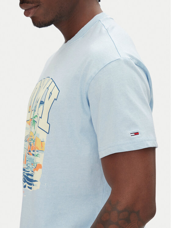 Tommy Jeans Tommy Jeans T-krekls Arch Sailing DM0DM21867 Gaiši zils Relaxed Fit
