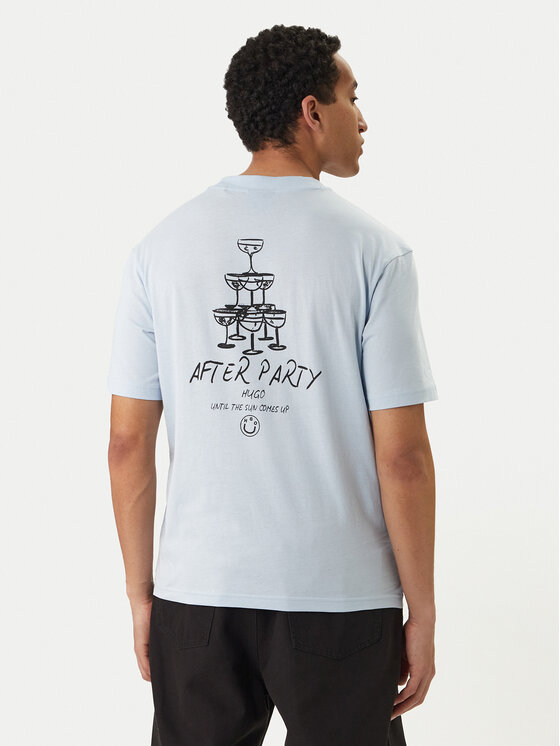 HUGO HUGO T-shirt Nucavo 50560040 Celeste Regular Fit