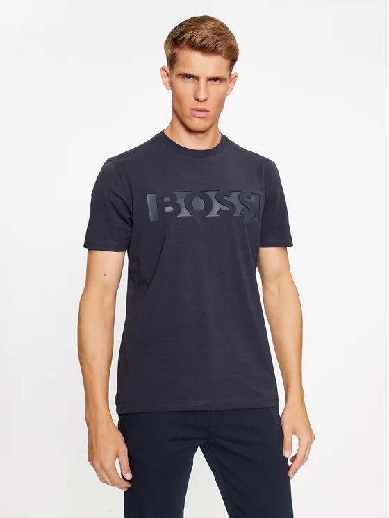 Boss T-Shirt Tee 4 50501235 Dunkelblau Regular Fit