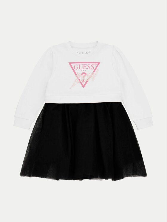 Guess Guess Rochie de zi K4YK09 KB8R0 Alb Regular Fit