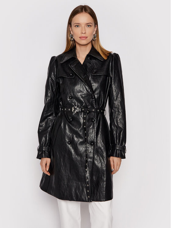 MICHAEL Michael Kors MICHAEL Michael Kors Kurtka z imitacji skóry MU1201ADTW Czarny Regular Fit