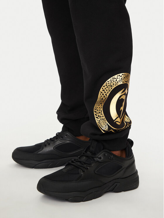 Just Cavalli Just Cavalli Spodnie dresowe 77OAAT01 Czarny Regular Fit