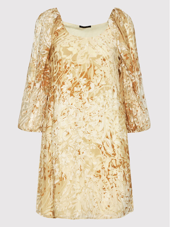 Sisley Sisley Cocktail obleka 49O6LV00H Bež Regular Fit