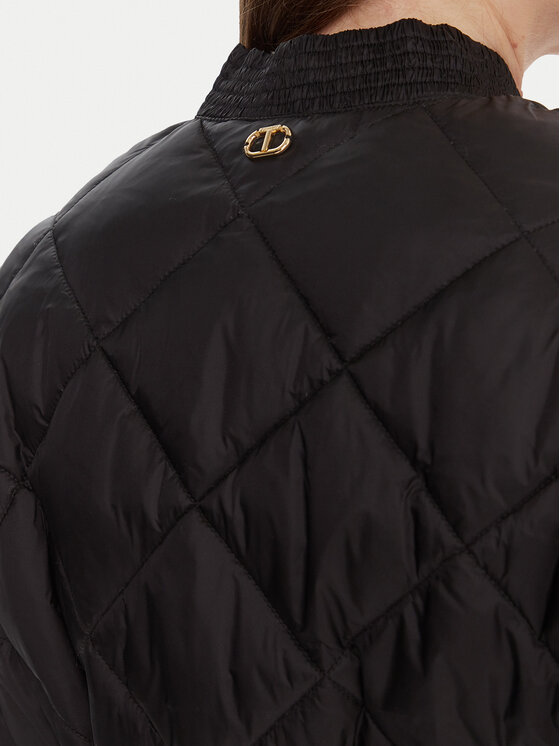 TWINSET TWINSET Átmeneti kabát 252TP2130 Fekete Regular Fit