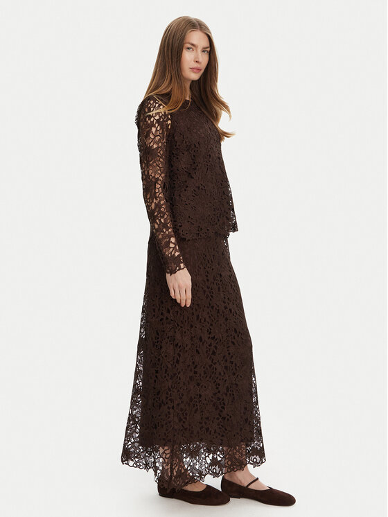 Bruuns Bazaar Bruuns Bazaar Midi szoknya Sago Joanelle BBW4518 Barna Regular Fit