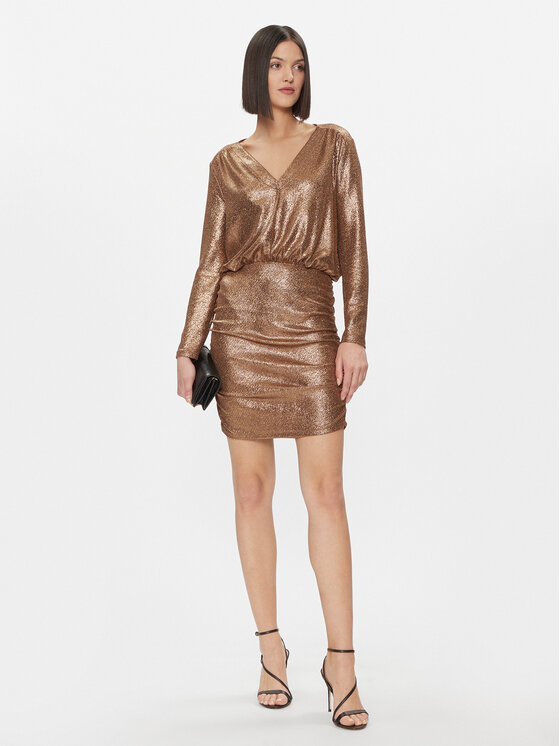 Please Please Abito da cocktail A1XKBSX000 Oro Slim Fit