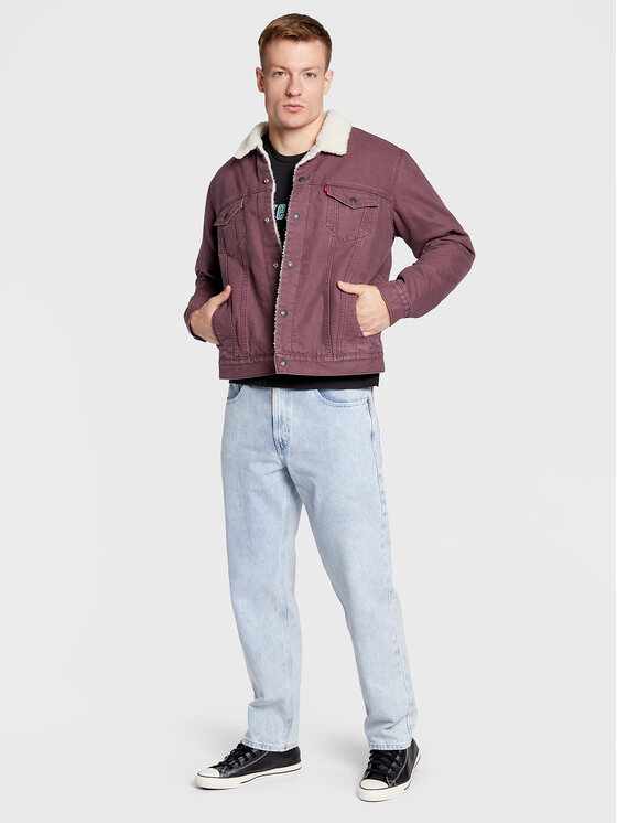 Levi's® Levi's® Džínsová bunda Type III Sherpa Trucker 16365-0185 Fialová Regular Fit