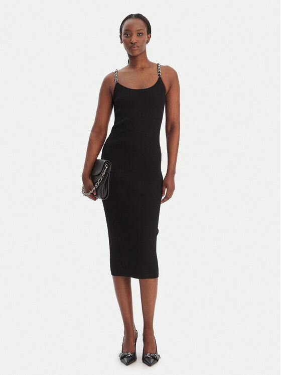 MICHAEL Michael Kors MICHAEL Michael Kors Koktel haljina MR683BQ33D Crna Slim Fit