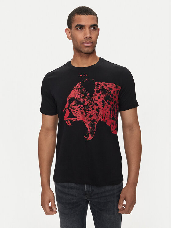 HUGO Hugo Tricou Dikobra 50519013 Negru Regular Fit