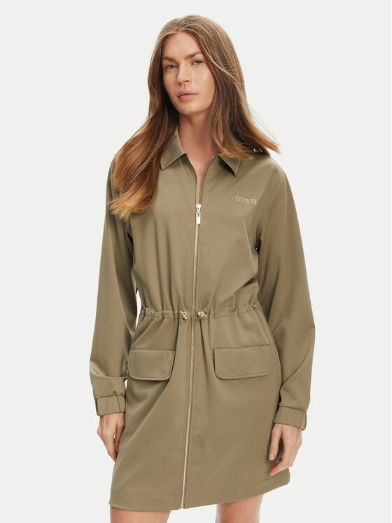 Guess Guess Rochie de zi V5YK04 KCX42 Verde Regular Fit