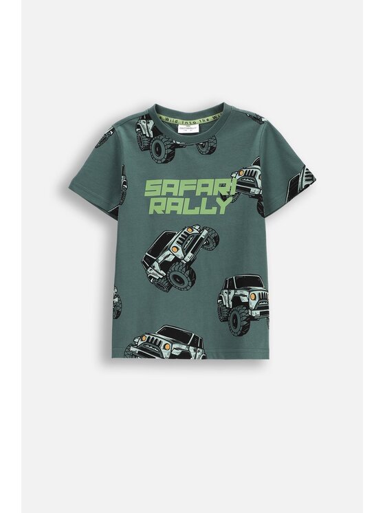 Dziecięcy T-Shirt Coccodrillo, Rozmiar 98, Zielony, WC5143204WBK-011