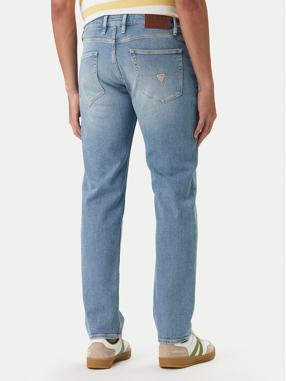 Guess Guess Džinsi Angeles M2YAN2 D4Q43 Zils Slim Fit
