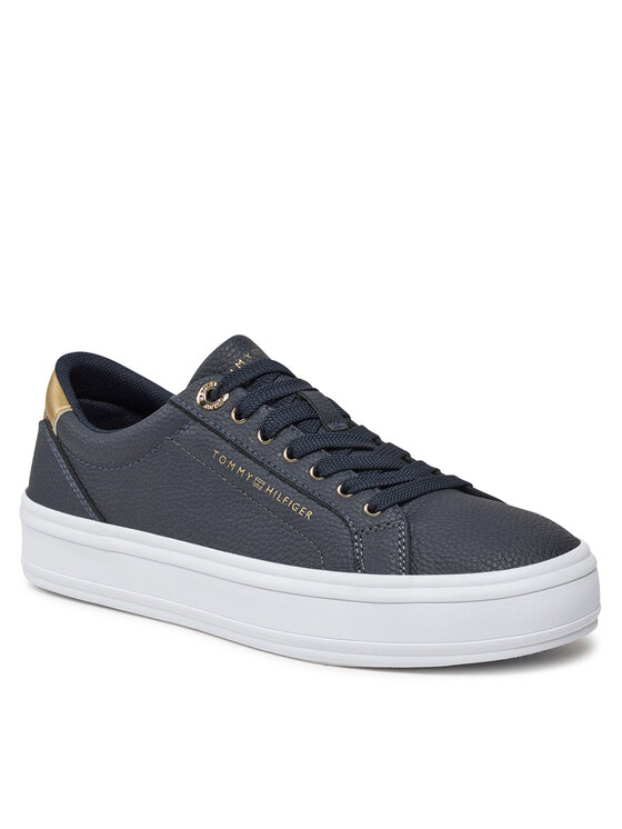 Tommy Hilfiger Tommy Hilfiger Tossud Essential Vulc Leather Sneaker FW0FW07778 Tumesinine